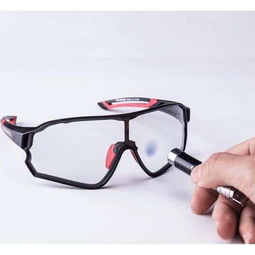 ROCKBROS - UV400 Photochromic Cycling Glasses Men Women Sports Sunglasses for Driving Running Lightweight Anti-glare