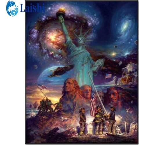 Full Square Diamond Embroidery Creative arts, Statue of Liberty DIY Diamond Painting Cross Stitch Drill Picture of Rhinestones