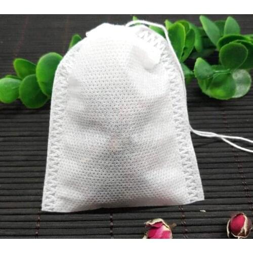 50Pcs/Lot Teabags 6 x 8CM Empty Scented Tea Bags With String Heal Seal Filter Paper for Herb Loose Tea