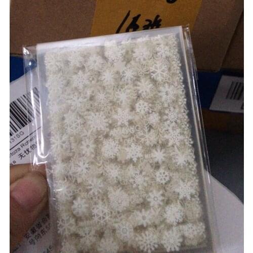 Christmas Nail Decal Nail Art Decals Set of 16Pcs Snowflakes Nail Sticker Nail Art 3D Nail Decal, 12 Sheet Adhesive Foil Sticker