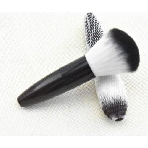 Saiantth soft smooth blush portable two-color bullet makeup brushes short handle loose powder brush beauty Facial cosmetic tool