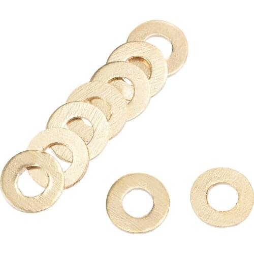 UXCELL 100Pcs Washers 3.2x5.8x0.5/4.3x9x0.8/5.3x10x0.8/6x10x1mm Copper Flat Washer for Screw Bolt Gaskets Hardware Supplies