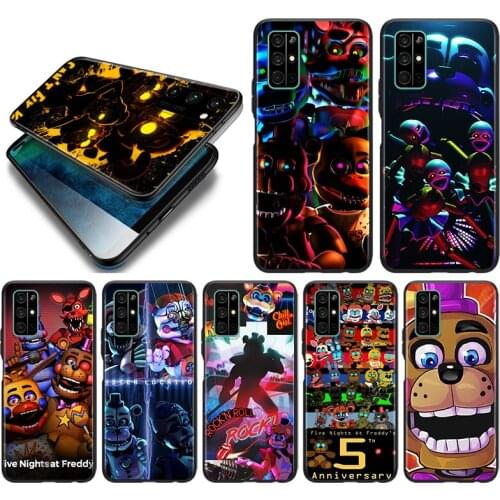 Cartoon Teddy Bear Five Nights Game For Huawei Honor 10i 10 9C 9A RU 9X 9N 9S 9 Pro Lite Play 3E V9 Black Silicone Phone Case