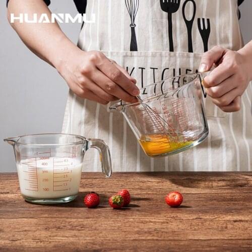 Glass Measuring Cup Baking With Scale Egg Beater Breakfast Cup Household Hot Milk Glass Microwave Heating Cup Home Baking