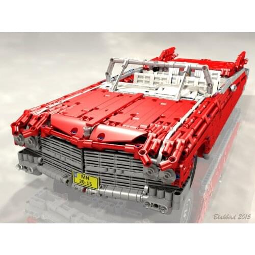 Technology building block MOC-3078 Eldorado Biarritz 1959 remote control car model assembly toy boy birthday gift