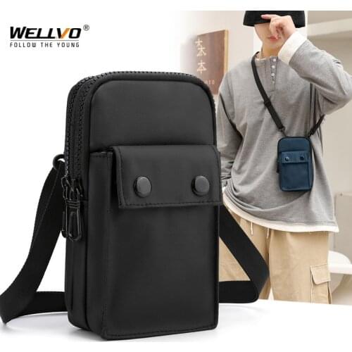 Man Shoulder Bag Small Waterproof Waist Pack Handbag Nylon Crossbody Bag Travel Purse For Men Messenger Bags Sac A Main X181C