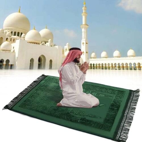 Thick Soft Muslim Islamic Prayer Mat Salat Musallah Prayer Rug tapis de priere islam Sajadah Praying Rug Carpet gebedskleed