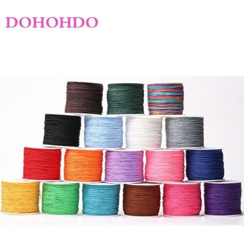 100M Cotton Cord 0.8mm 1mm 1.5mm Nylon Cord Thread Chinese Knot Macrame Cord String DIY Beading Braided Bracelet Jewelry Making