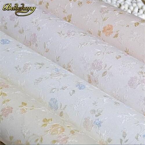 Beibehang papel de parede. Purple / blue / yellow flower garden modern chic shimmer effect vinyl wallpaper for walls 3 d