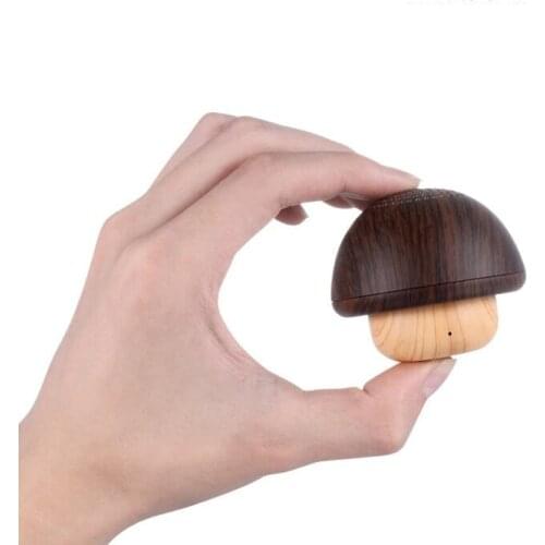 SikkiS Wooden Bluetooth 4.2 Speaker Mini Cute Mushroom TWS Series Connection Gift TF Card Support HD Microphone PC1