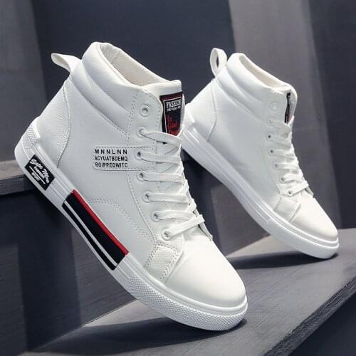 White Mens Shoes 2021 High Top Casual Shoes for Men Warm Winter Shoes Cotton Male Winter Boots Tenis Masculino Zapatos Hombre