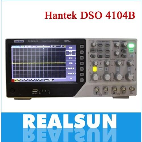 New Hantek Dso4104B Digital Storage Oscilloscope 100Mhz 4 Channels 1Gsa/s Record Length 64K 7'' Tft Lcd Better than 5102P
