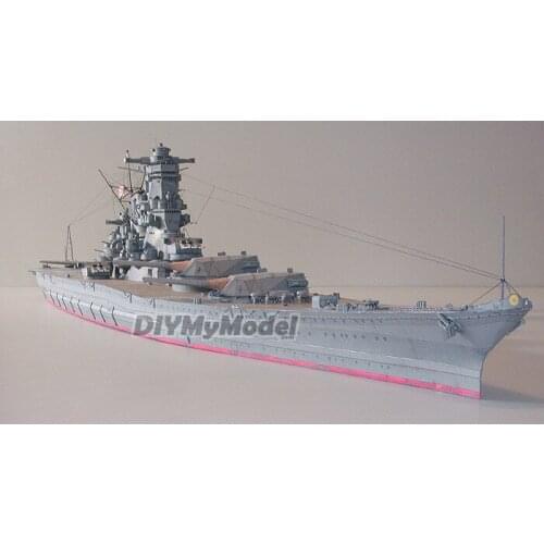 DIYMyModeI 1:250 Scale WW2 Japanese Yamato Battleship DIY Paper Model Kit 104cm=41" Long Puzzles Handmade Toy DIY