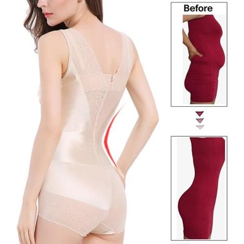 Women Waist Trainer Slimming Underwear Bodysuits Corset Tummy Control Shapewear Body Shaper Fitness Fat Burning