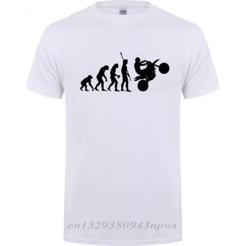 Human Motorcycle Motorbike Ape To Evolution T Shirt Funny Birthday Gifts For Dad Father Men Husband Boyfriend Cotton T-Shirt Tee