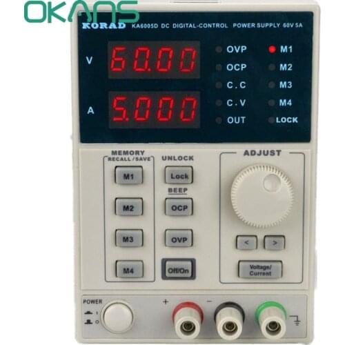 Stabilized Voltage Supply KORAD KA6005D Precision Variable Adjustable 60V 5A DC Linear Digital Regulated Power Supply