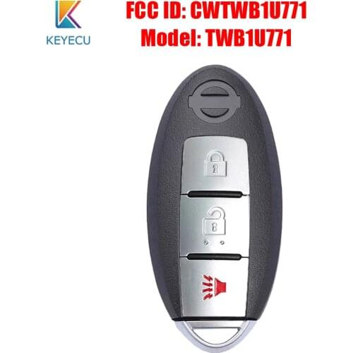 KEYECU FCC ID: CWTWB1U771 for Nissan March Sunny Tiida Livina Sylphy Smart Remote Key 315MHz ID46 (7952) Chip Model: TWB1U771