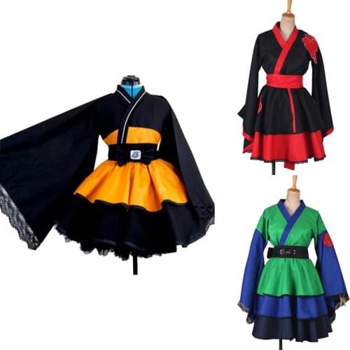 Naruto Shippuden Uzumaki Akatsuki hajime hinata Cosplay Costume Kimono Female Lolita Dress Naruto Suits Women Girls Halloween