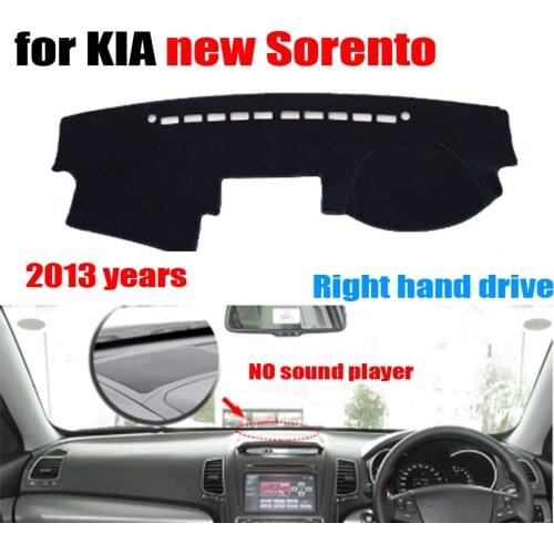 Car dashboard cover mat for KIA New Sorento 2013 Low Configuration Right hand drive dashmat pad dash covers auto accessories