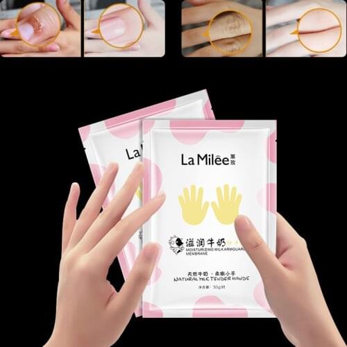 LAMILEE Milk Moist Hand Skin Care Hand Mask Moisturizing Glove Whitening Exfoliating Calluses Anti Chapping Care Tender