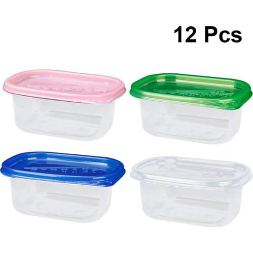 12pcs 280ML Lunch Boxes Practical Disposable Plastic Food Container Cover Lunch Boxes for Home Kitchen Store Restaurant