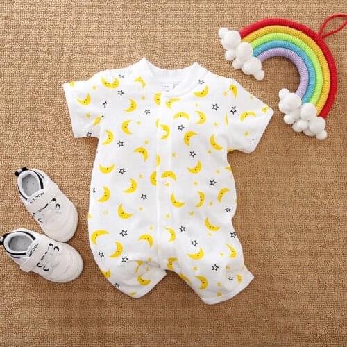 Malapina 2021 Newborn Unisex Clothes Short Sleeve Baby Rompers Clothes Summer Infant Pajamas Cotton Soft Jumpsuit Costume Suit