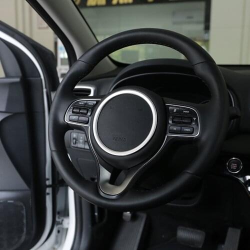 RIMIDI Car Styling Steering Wheel Decoration Circle Cover Trim Sticker For Kia Sportage QL KX5 2016 2017 Interior Accessories