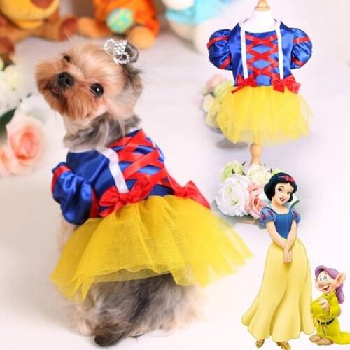 Clothes For Dogs Pet Dog Dress For Chihuahua Classic Princess Cartoon Dog Dresses Halloween Cosplay Dog Clothes