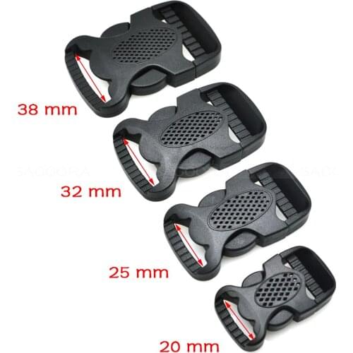 Plastic Side Release Buckles Slimwaist Backpack Straps Webbing 20mm 25mm 32mm 38mm For Outdoor sports bag, travel bag, accessory