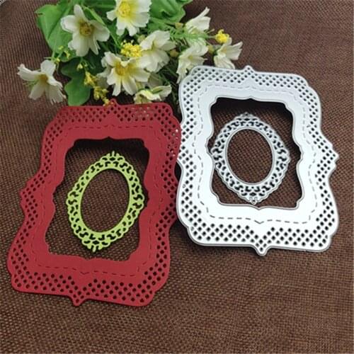 Rectangle Frame Lace Metal Cutting Dies Stencils For DIY Scrapbooking Decorative Embossing Handcraft Die Cutting Template