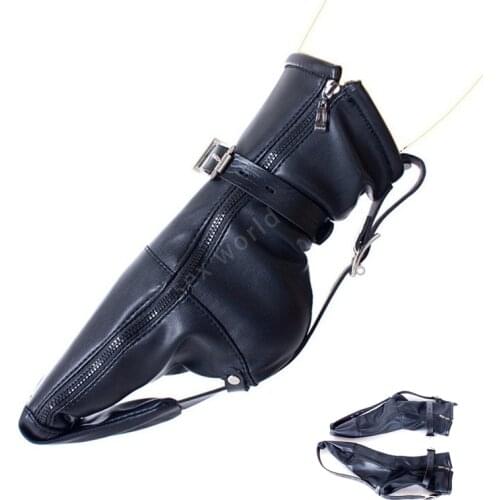 Zipped Boot Restraint Straps, Feet Foot Restraint Gimp Bootie Socks,Kinky BDSM Bondage,Forced To Crawl Adult Games Sex Toys