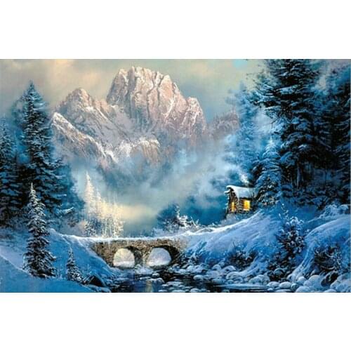 Snowing style Embroidery Counted Cross Stitch Kits Needlework - Crafts 14 ct DMC Color DIY Arts Handmade Decor R24347