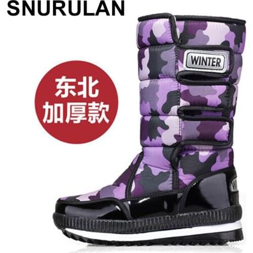 SNURULANWinter boots with platform 2019 for women, non-slip thick snow boots for womenE019