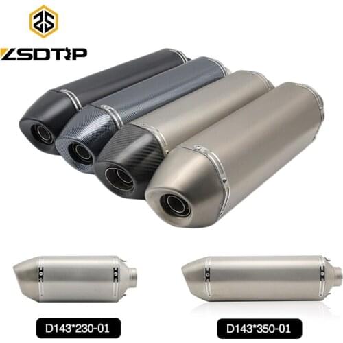 ZSDTRP Universal 51mm Motorcycle Dirt Bike Exhaust Escape Modified Scooter AK Exhaust Muffler for Most Motorcycle