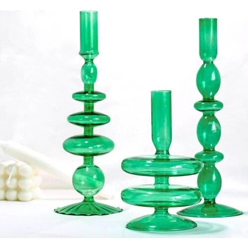 Yijimeijia Decorative Glass Candlesticks