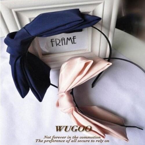 2020 Vintage Big Bows Hair Band Women Headbands Bezel Hoop Hair Clips Girls Hair Accessories Hairband opaska do wlosow Headwear