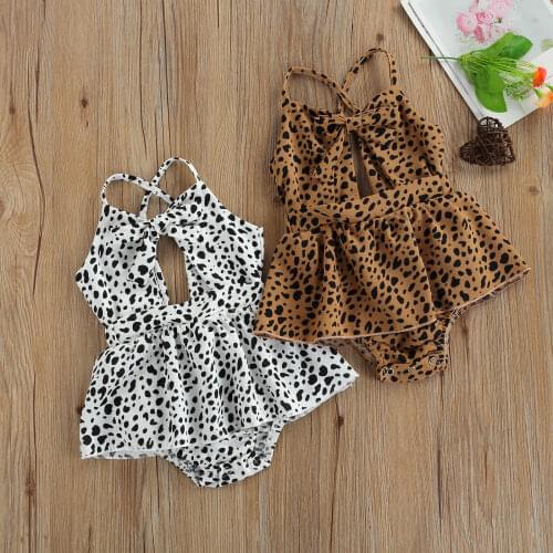 1Kids Girls Dots Print Sleeveless Spaghetti Strap Jumpsuit for Summer