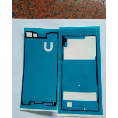 1set/2pcs Original New Front Housing Frame + Battery Back Door Adhesive Sticker For Sony Xperia Z4 High Quality Frame Sticker