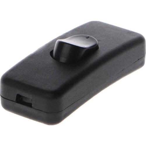 1Pc Universal AC 110-250V 2A Inline Lighting Lamp Plastic In Line Cord Rocker Switch