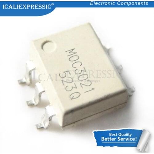 10PCS MOC3021 MO3021 SOP6 SMDnew and original IC In Stock