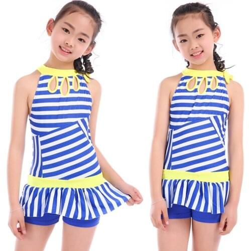 2021 New Fashion Korean Girl Swimsuit Children 1-4 Years Old Split Skirt Summer Childrens Swimwear
