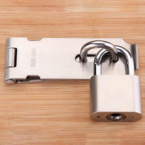 3Inch/4Inch/5Inch Durable Hasp Anti-rust Smooth Lock Bolt 304 Stainless Steel Sturdy Hasp Hardware Door Latch for Home