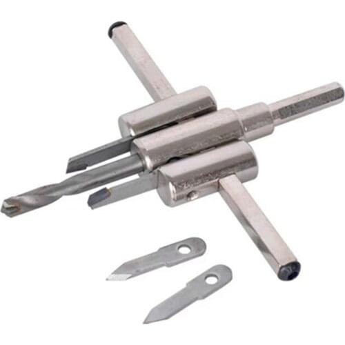 30-120/200/300mm Adjustable Circle Hole Cutter Wood Drywall Drill Bit Saw Round Cutting Blade Aircraft Type DIY Tool