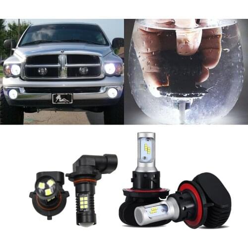 4x H13 9145 LED Headlight 9005 9145 9140 H10 Led Fog Light Combo Bulbs For 2011-2012 Ram 1500 2500 3500 4500 5500
