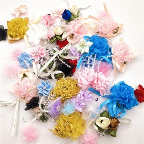 50pcs/lot Mix Style flower Appliques for DIY Clothes Sewing Supplies DIY Hair Bow Decoration