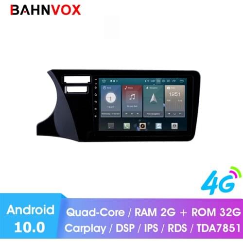 9" android 10.0 RAM 2G car gps dvd player for honda city LHD 2014 2017 car radio multimedia navigation stereo head unit dsp