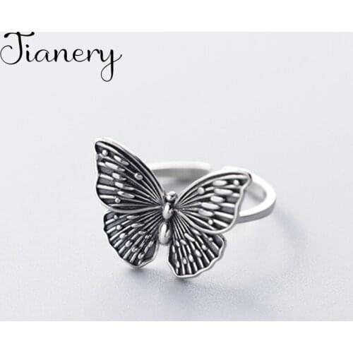 Bohemian Vintage Big Butterfly Rings For Women Lady Men Antique Knuckle Rings Boho Jewelry Anillos 2021
