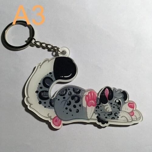 5pcs/ one design Custom Acrylic Keychain Charactor print badge DIY keychain with any design