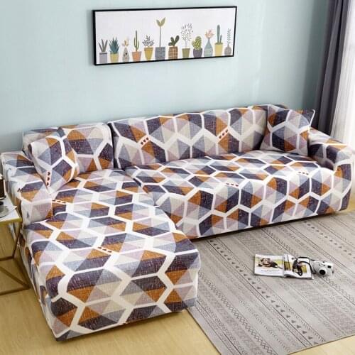 Sofa covers for living room Slipcovers Printing color corner elastic spandex couch cover stretch sofa towel L shape need buy 2pi