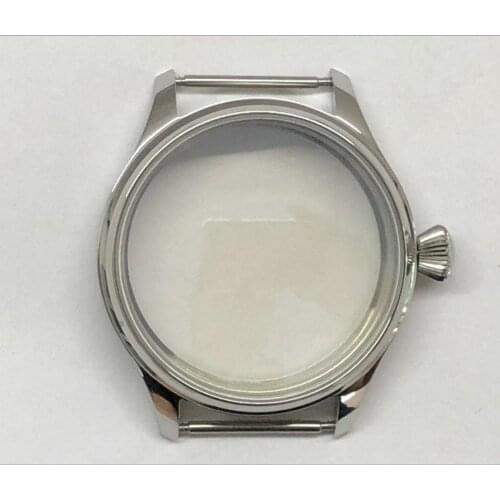 Parnis 44MM 316L stainless steel watch case fit 6497/6498 Mechanical Hand Wind movement 04a
